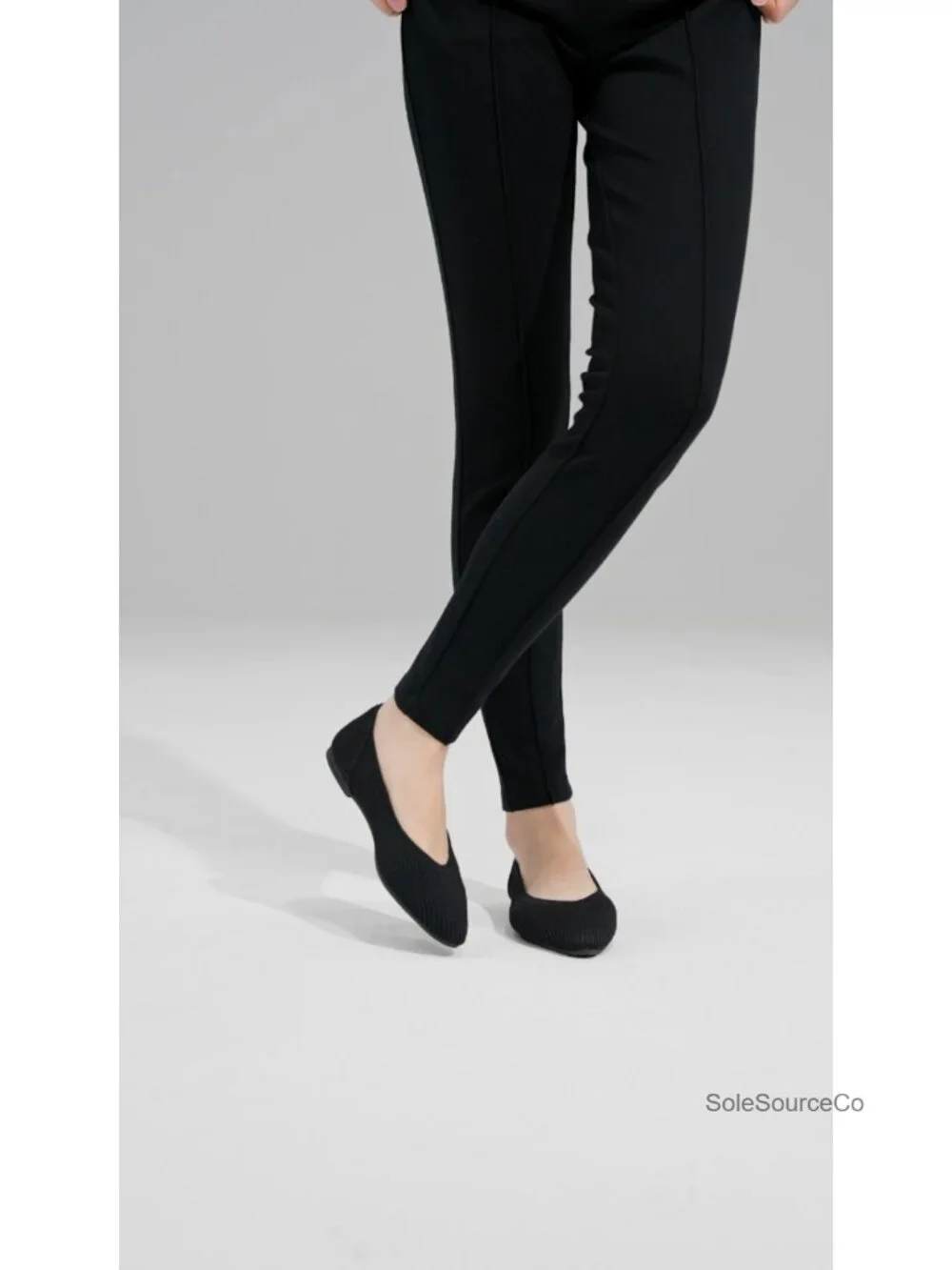 Women's Ballet Flats Pointed Toe Slip-On Knit Flexible Breathable Comfortable